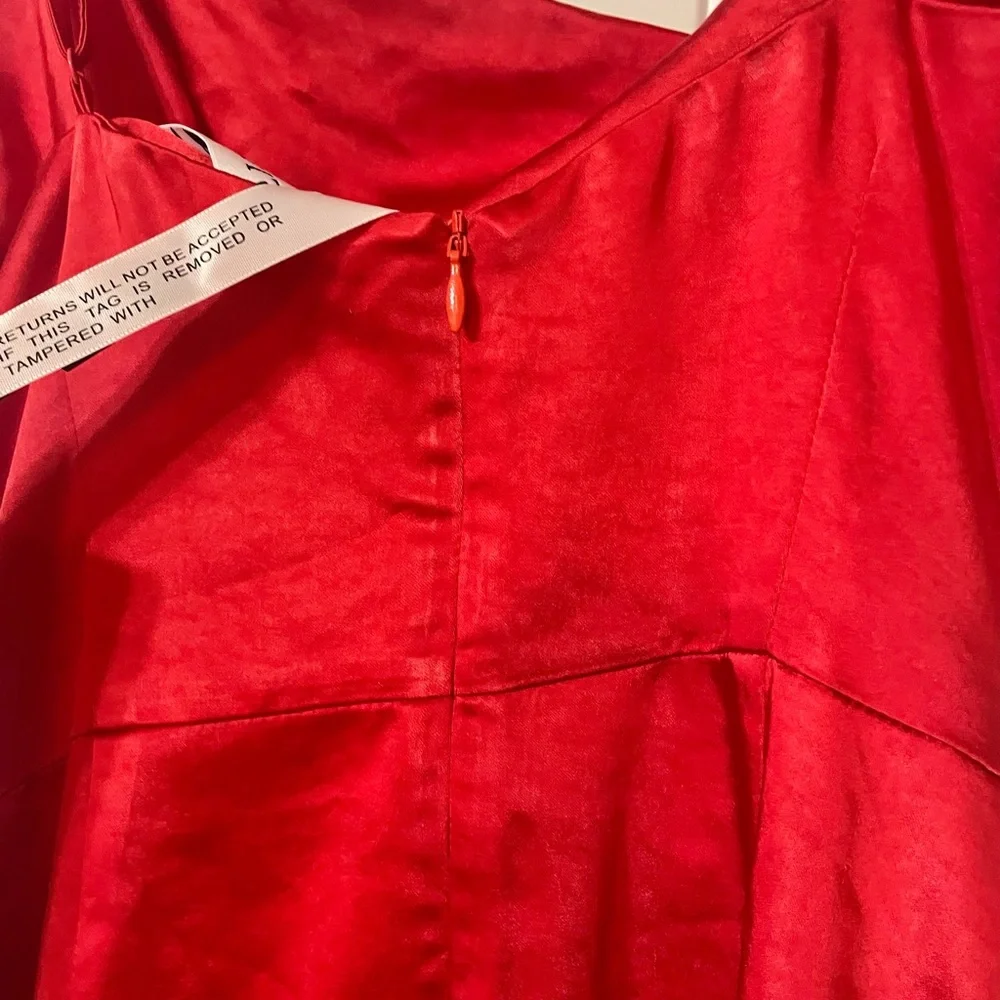 Elliatt x Revolve Jacinda Dress Asymmetrical Adjustable Cowl Neck Red Small - Picture 12 of 14